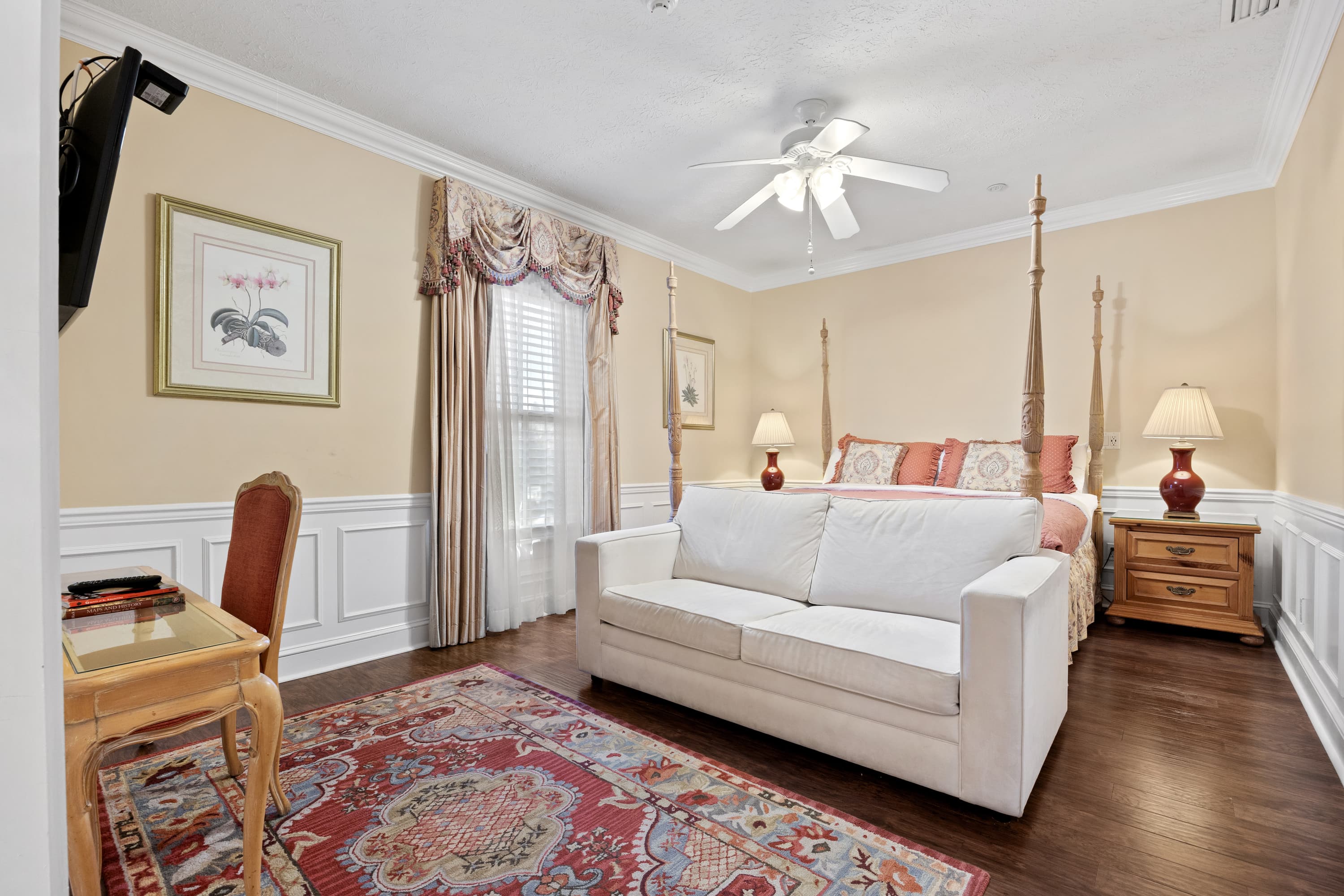 bedroom with sofa