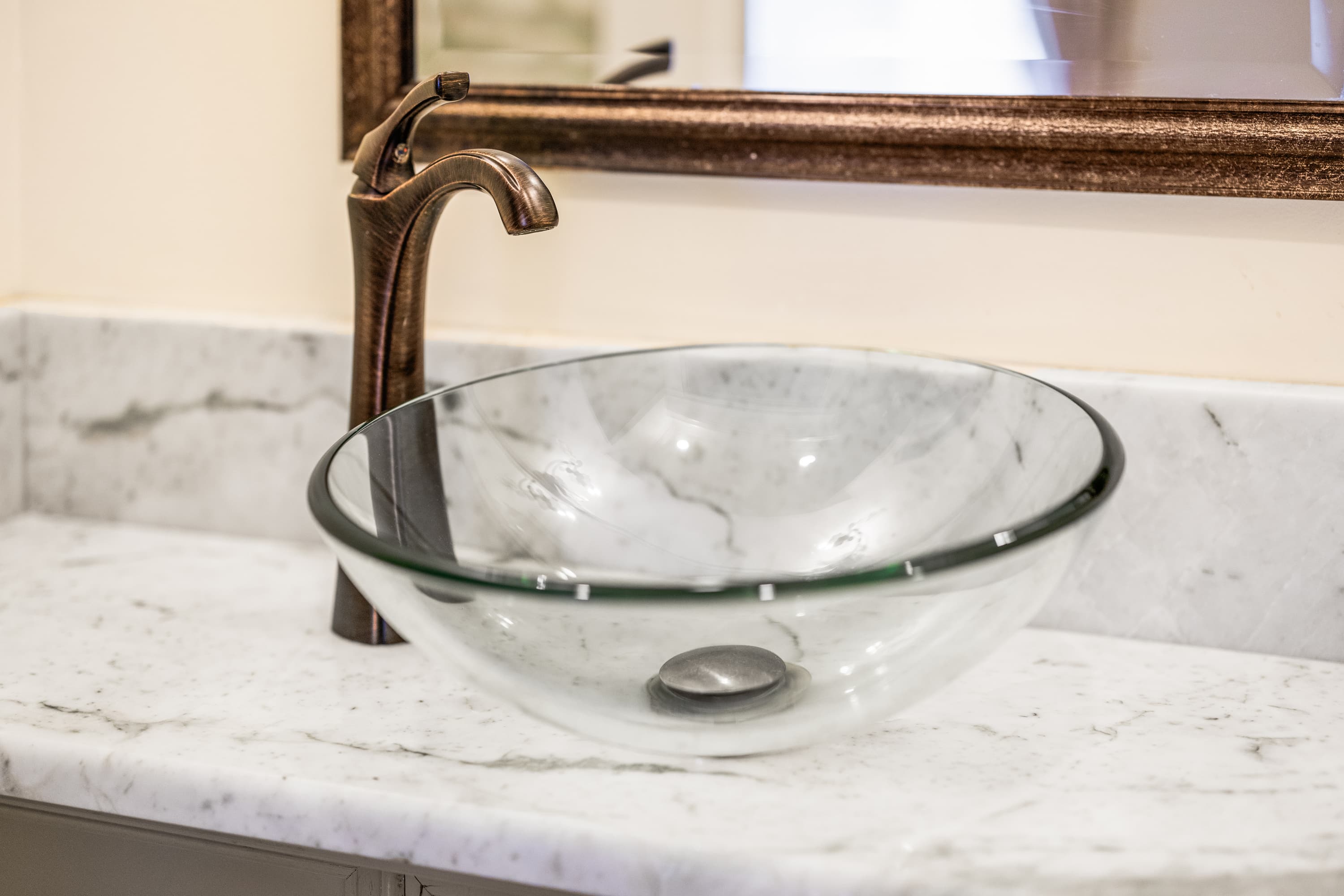 glass sink